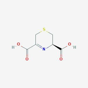 molecular formula C6H7NO4S B3416479 (3R)-3,6-Dihydro-2H-1,4-thiazine-3,5-dicarboxylic acid CAS No. 83923-11-9