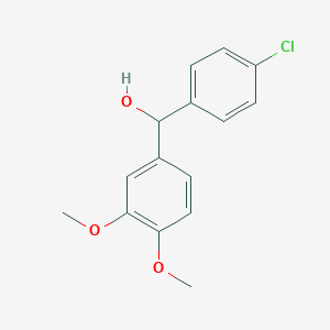molecular formula C15H15ClO3 B3416509 4-Chloro-3',4'-dimethoxybenzhydrol CAS No. 844683-39-2