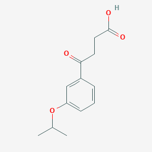 molecular formula C13H16O4 B3416566 4-oxo-4-(3-propan-2-yloxyphenyl)butanoic Acid CAS No. 845790-42-3