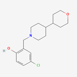 4-Chloro-2-((4-(tetrahydro-2H-pyran-4-yl)piperidin-1-yl)methyl)phenol