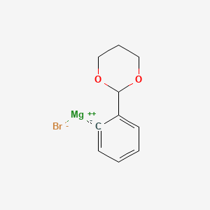 molecular formula C10H11BrMgO2 B3416629 2-(1,3-Dioxan-2-yl)phenylmagnesium bromide CAS No. 871725-95-0