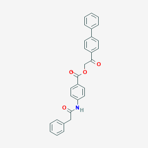 molecular formula C29H23NO4 B341663 2-(Biphenyl-4-yl)-2-oxoethyl 4-[(phenylacetyl)amino]benzoate 