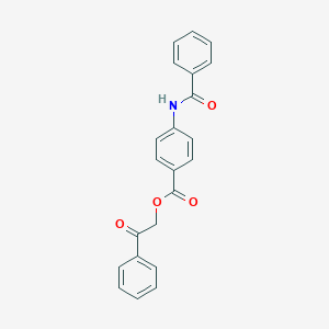 molecular formula C22H17NO4 B341666 2-Oxo-2-phenylethyl 4-(benzoylamino)benzoate 