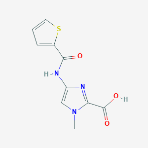 molecular formula C10H9N3O3S B3416662 1-Methyl-4-[(thiophene-2-carbonyl)-amino]-1H-imidazole-2-carboxylic acid CAS No. 886496-76-0