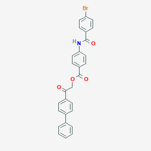 molecular formula C28H20BrNO4 B341667 2-(Biphenyl-4-yl)-2-oxoethyl 4-{[(4-bromophenyl)carbonyl]amino}benzoate 