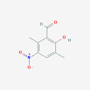 molecular formula C9H9NO4 B3416670 2-Hydroxy-3,6-dimethyl-5-nitro-benzaldehyde CAS No. 886498-33-5
