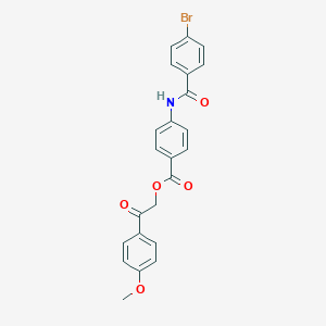 molecular formula C23H18BrNO5 B341668 2-(4-Methoxyphenyl)-2-oxoethyl 4-[(4-bromobenzoyl)amino]benzoate 