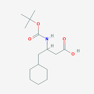 molecular formula C15H27NO4 B3416686 3-tert-Butoxycarbonylamino-4-cyclohexylbutyric acid CAS No. 886503-06-6