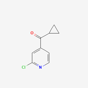 molecular formula C9H8ClNO B3416709 2-Chloro-4-pyridylcyclopropyl ketone CAS No. 898785-12-1