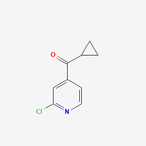 molecular formula C9H8ClNO B3416709 2-氯-4-吡啶基环丙基酮 CAS No. 898785-12-1