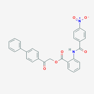 2-(Biphenyl-4-yl)-2-oxoethyl 2-{[(4-nitrophenyl)carbonyl]amino}benzoate