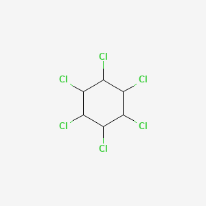 molecular formula C6H6Cl6<br>C6H6Cl6<br>ClCH(CHCl)4CHCl B3416730 Hexachlorocyclohexane CAS No. 6108-11-8