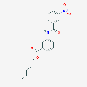molecular formula C19H20N2O5 B341674 Pentyl 3-({3-nitrobenzoyl}amino)benzoate 