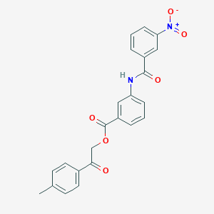 molecular formula C23H18N2O6 B341675 2-(4-Methylphenyl)-2-oxoethyl 3-({3-nitrobenzoyl}amino)benzoate 