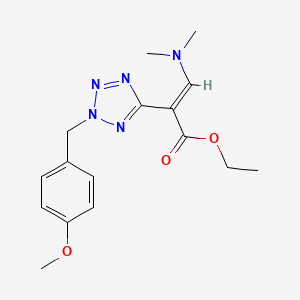 (E)-3-(Dimethylamino)-2-[2-(4-methoxybenzyl)-2H-tetrazol-5-yl]acrylic acid ethyl ester