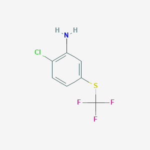 molecular formula C7H5ClF3NS B3416797 2-氯-5-(三氟甲基硫代)苯胺 CAS No. 933674-81-8