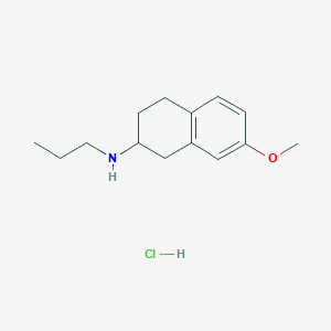molecular formula C14H22ClNO B3416807 (7-Methoxy-1,2,3,4-tetrahydro-naphthalen-2-yl)-propyl-amine hydrochloride CAS No. 93601-93-5