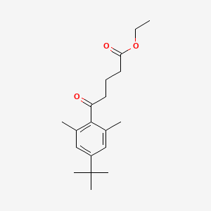 molecular formula C19H28O3 B3416840 Ethyl 5-(4-tert-butyl-2,6-dimethylphenyl)-5-oxovalerate CAS No. 951889-40-0