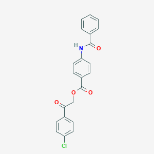 molecular formula C22H16ClNO4 B341685 2-(4-Chlorophenyl)-2-oxoethyl 4-(benzoylamino)benzoate 