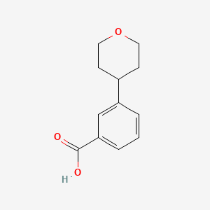 molecular formula C12H14O3 B3416868 3-(tetrahydro-2H-pyran-4-yl)benzoic acid CAS No. 1000016-93-2