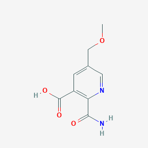 molecular formula C9H10N2O4 B3416871 2-Carbamoyl-5-(methoxymethyl)pyridine-3-carboxylic acid CAS No. 1000298-37-2