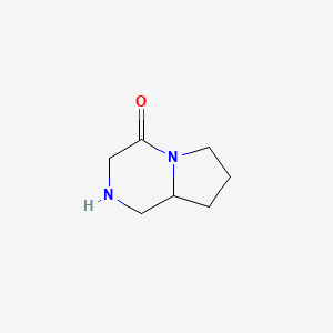 molecular formula C7H12N2O B3416878 Hexahydropyrrolo[1,2-a]pyrazin-4(1H)-one CAS No. 471915-76-1