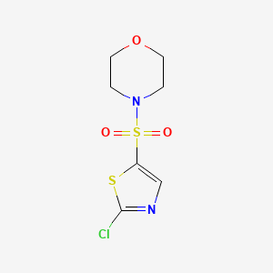 molecular formula C7H9ClN2O3S2 B3416881 4-[(2-Chloro-1,3-thiazol-5-yl)sulfonyl]morpholine CAS No. 1000925-29-0