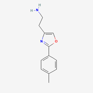 molecular formula C12H14N2O B3416884 2-[2-(4-Methylphenyl)-1,3-oxazol-4-yl]ethan-1-amine CAS No. 1000931-30-5