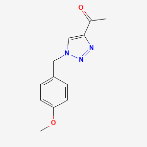 molecular formula C12H13N3O2 B3416907 1-{1-[(4-methoxyphenyl)methyl]-1H-1,2,3-triazol-4-yl}ethan-1-one CAS No. 1001112-90-8