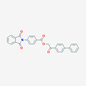 molecular formula C29H19NO5 B341693 2-(biphenyl-4-yl)-2-oxoethyl 4-(1,3-dioxo-1,3-dihydro-2H-isoindol-2-yl)benzoate 