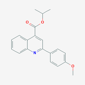 molecular formula C20H19NO3 B341696 Propan-2-yl 2-(4-methoxyphenyl)quinoline-4-carboxylate 
