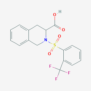2-[2-(Trifluoromethyl)benzenesulfonyl]-1,2,3,4-tetrahydroisoquinoline-3-carboxylic acid