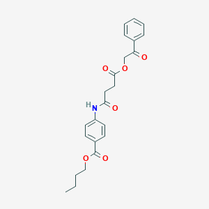 molecular formula C23H25NO6 B341705 Butyl 4-{[4-oxo-4-(2-oxo-2-phenylethoxy)butanoyl]amino}benzoate 