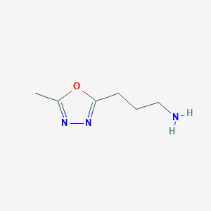 molecular formula C6H11N3O B3417107 3-(5-Methyl-1,3,4-oxadiazol-2-yl)propan-1-amine CAS No. 1017131-98-4