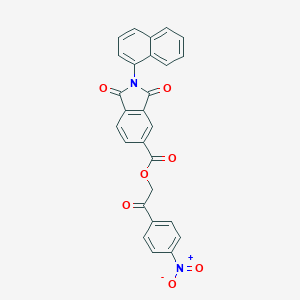 molecular formula C27H16N2O7 B341711 2-{4-Nitrophenyl}-2-oxoethyl 2-(1-naphthyl)-1,3-dioxo-5-isoindolinecarboxylate 