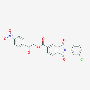 2-(4-nitrophenyl)-2-oxoethyl 2-(3-chlorophenyl)-1,3-dioxo-2,3-dihydro-1H-isoindole-5-carboxylate