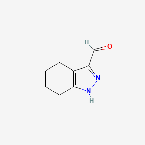 molecular formula C8H10N2O B3417134 4,5,6,7-tetrahydro-1H-indazole-3-carbaldehyde CAS No. 1018584-81-0