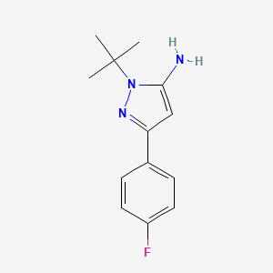 molecular formula C13H16FN3 B3417141 1-tert-Butyl-3-(4-fluorophenyl)-1H-pyrazol-5-amine, AldrichCPR CAS No. 1019015-56-5