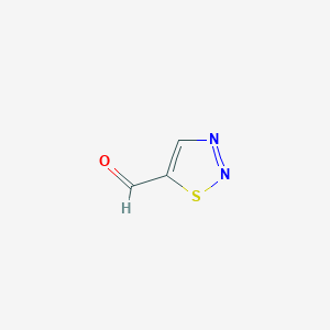 molecular formula C3H2N2OS B3417176 1,2,3-Thiadiazole-5-carbaldehyde CAS No. 10200-61-0