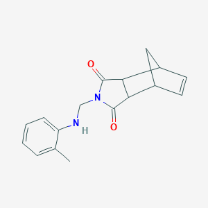 molecular formula C17H18N2O2 B341718 2-{[(2-methylphenyl)amino]methyl}-3a,4,7,7a-tetrahydro-1H-4,7-methanoisoindole-1,3(2H)-dione 