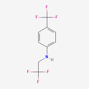 molecular formula C9H7F6N B3417186 N-(2,2,2-trifluoroethyl)-4-(trifluoromethyl)aniline CAS No. 1021128-03-9