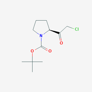 molecular formula C11H18ClNO3 B3417190 tert-butyl (2S)-2-(2-chloroacetyl)pyrrolidine-1-carboxylate CAS No. 102284-41-3