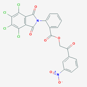 molecular formula C23H10Cl4N2O7 B341720 2-(3-nitrophenyl)-2-oxoethyl 2-(4,5,6,7-tetrachloro-1,3-dioxo-1,3-dihydro-2H-isoindol-2-yl)benzoate 
