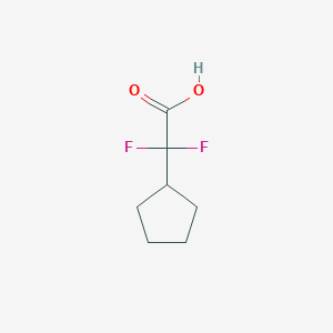 molecular formula C7H10F2O2 B3417218 2-Cyclopentyl-2,2-difluoroacetic acid CAS No. 1027513-89-8