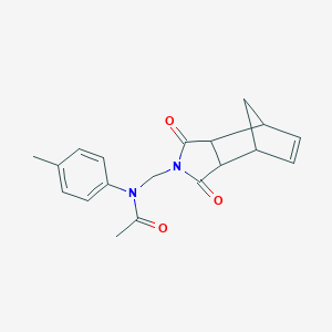 molecular formula C19H20N2O3 B341723 N-[(1,3-dioxo-1,3,3a,4,7,7a-hexahydro-2H-4,7-methanoisoindol-2-yl)methyl]-N-(4-methylphenyl)acetamide 