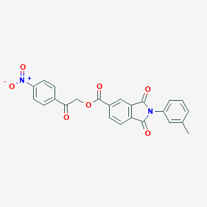 molecular formula C24H16N2O7 B341727 2-{4-Nitrophenyl}-2-oxoethyl 2-(3-methylphenyl)-1,3-dioxo-5-isoindolinecarboxylate 