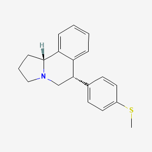 molecular formula C19H21NS B3417273 (6S,10bR)-6-[4-(methylthio)phenyl]-1,2,3,5,6,10b-hexahydropyrrolo[2,1-a]isoquinoline CAS No. 103729-16-4