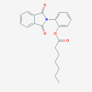 molecular formula C21H21NO4 B341729 2-(1,3-dioxo-1,3-dihydro-2H-isoindol-2-yl)phenyl heptanoate 