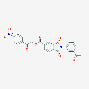 molecular formula C25H16N2O8 B341731 2-(4-Nitrophenyl)-2-oxoethyl 2-(3-acetylphenyl)-1,3-dioxoisoindoline-5-carboxylate 