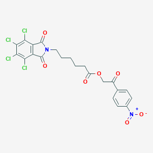 molecular formula C22H16Cl4N2O7 B341733 2-(4-nitrophenyl)-2-oxoethyl 6-(4,5,6,7-tetrachloro-1,3-dioxo-1,3-dihydro-2H-isoindol-2-yl)hexanoate 